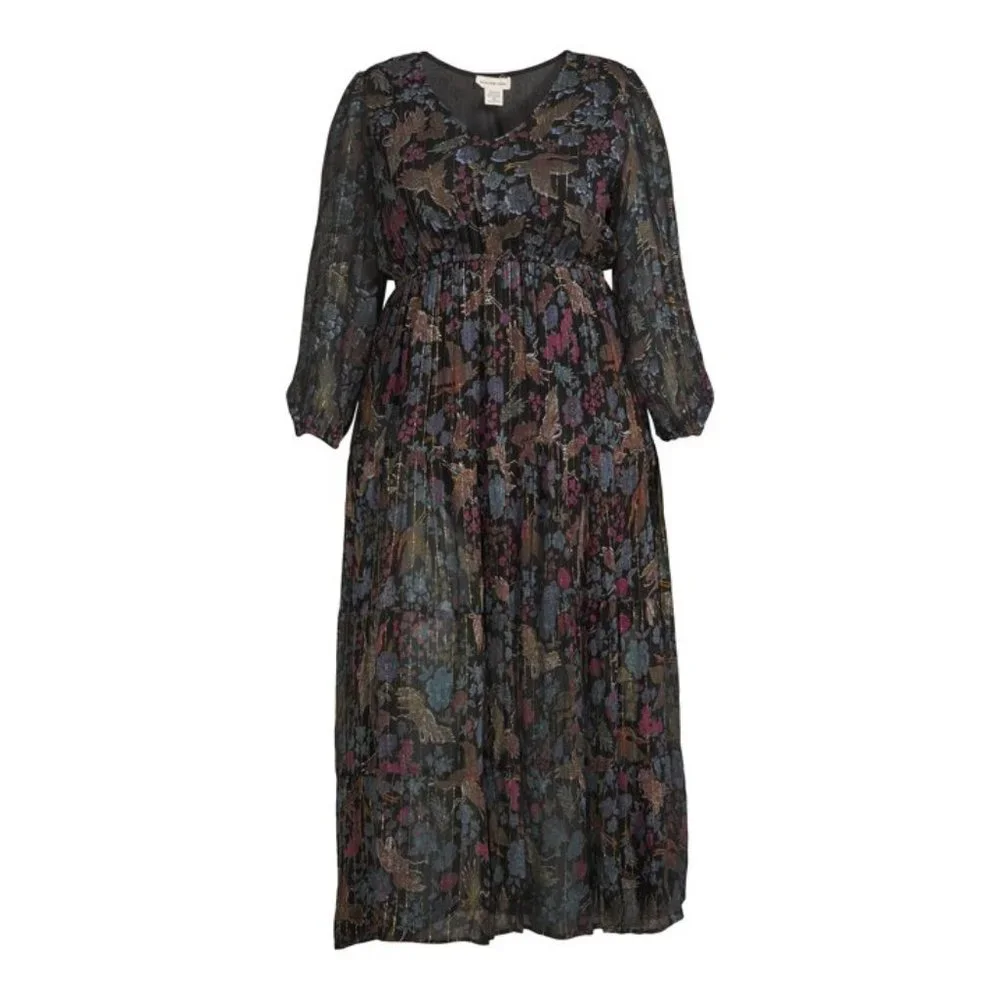 Romantic Gypsy Floral Tiered  Maxi Dress Szs 2X 3X NWT - Picture 4 of 4